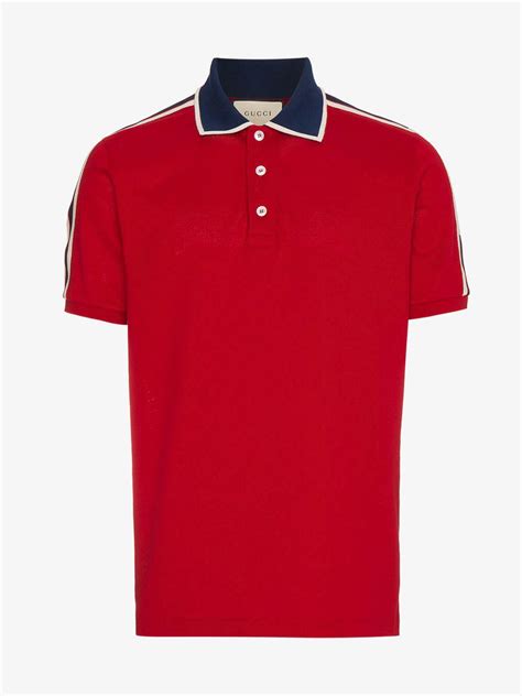 red gucci polo shirt mens